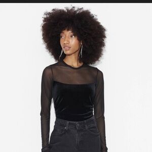 🔥Wild fable velvet see-through shirt🔥